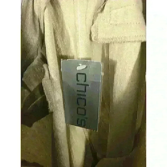 NWT Chico's Gold Size: 1.5 Linen Blend The Ultimate Fit Solid Ankle Length Pants - Picture 6 of 6